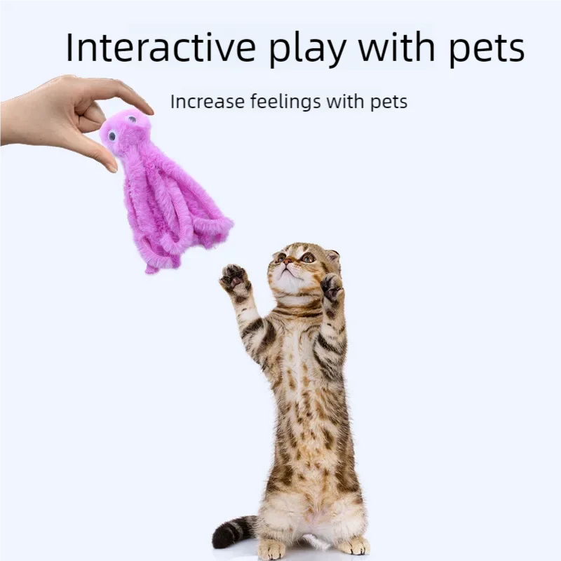 Plush Pet Toy Catnip Octopus Shape Bite Resistant Interactive Cat Dog Plaything Chew Toy For Teeth Cleaning Pet Supplies