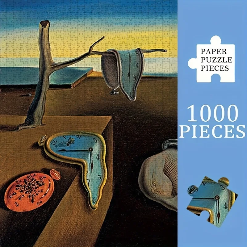 Salvador Dali The Persistence of Memory Jigsaw Puzzle – Surreal Melting Clocks, 500/1000/1200/2000 Pcs, Art Lover’s Gift