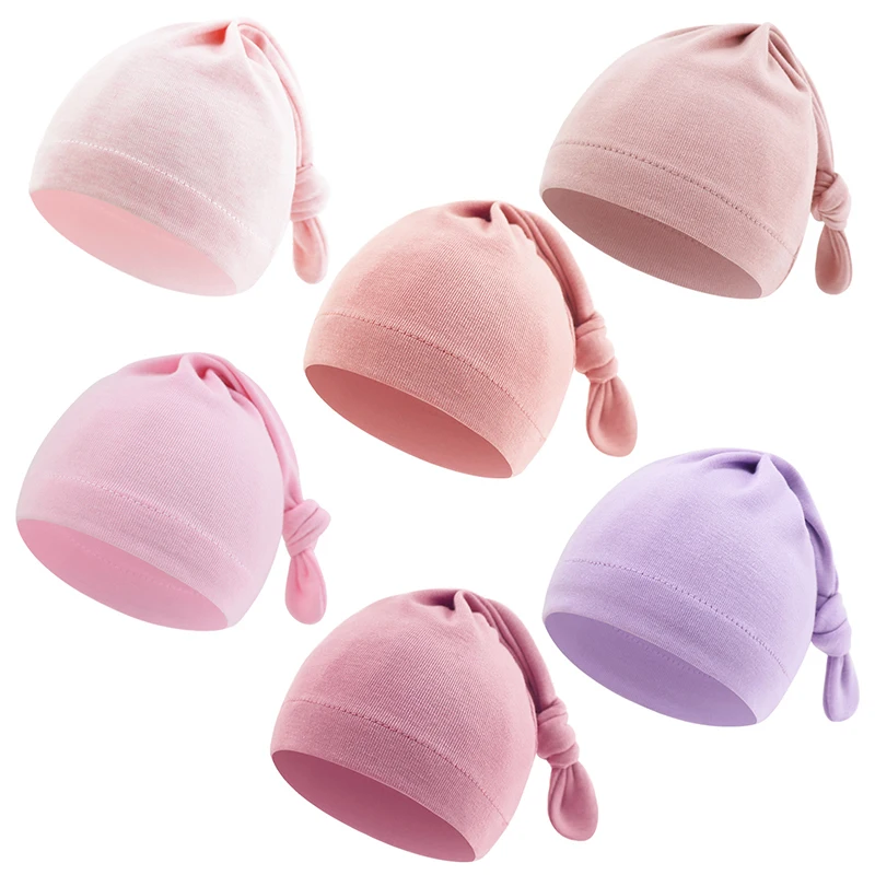 

Прекрасная вязаная шапка ручной работы для маленьких девочек, удобная теплая хлопковая полосатая шапка для младенцев, украшение для одежды «сделай сам», головные уборы для новорожденных