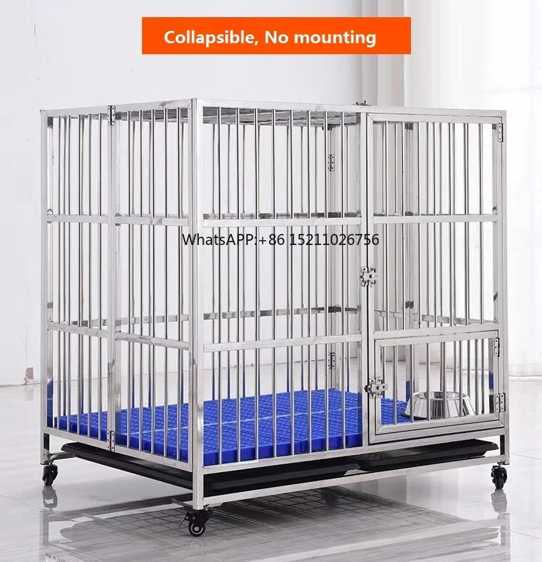 High Quality Surgical Moveable Stainless Steel Pet+cages for Large Dog