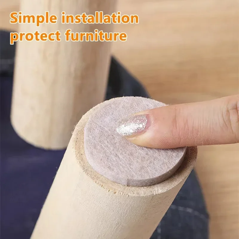 Round Square Felt Chair Leg Pads 2mm Floor Scratch Protector Mat Mute Non-slip Self Adhesive Diy Furniture Accessories image 2