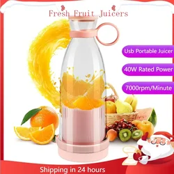 40W Electric Juicer Mini Portable Blender USB Charging 6 Fruit Mixers Extractors Fast Electric Blender Smoothie Ice Maker Juicer