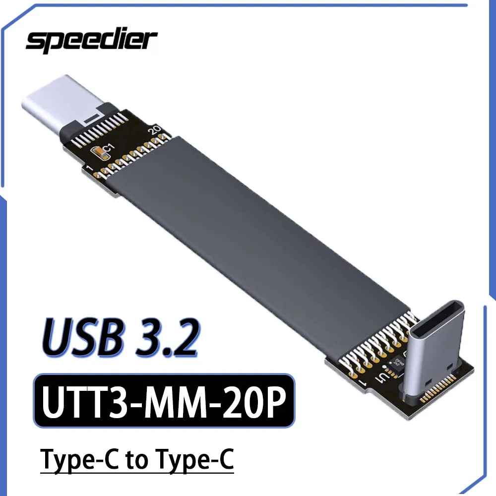 ADT USB 3.2 수-C타입 수 어댑터 케이블, 고속 미니 연장, 3A 휴대폰 및 태블릿 지원, Gen2x2 20Gbps