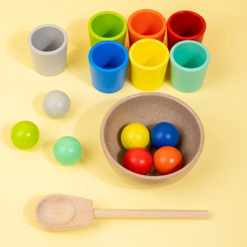 Giocattolo Puzzle con tazza per l'ordinamento dei colori Giocattolo per bambini Abilità motorie fini Conteggio per i