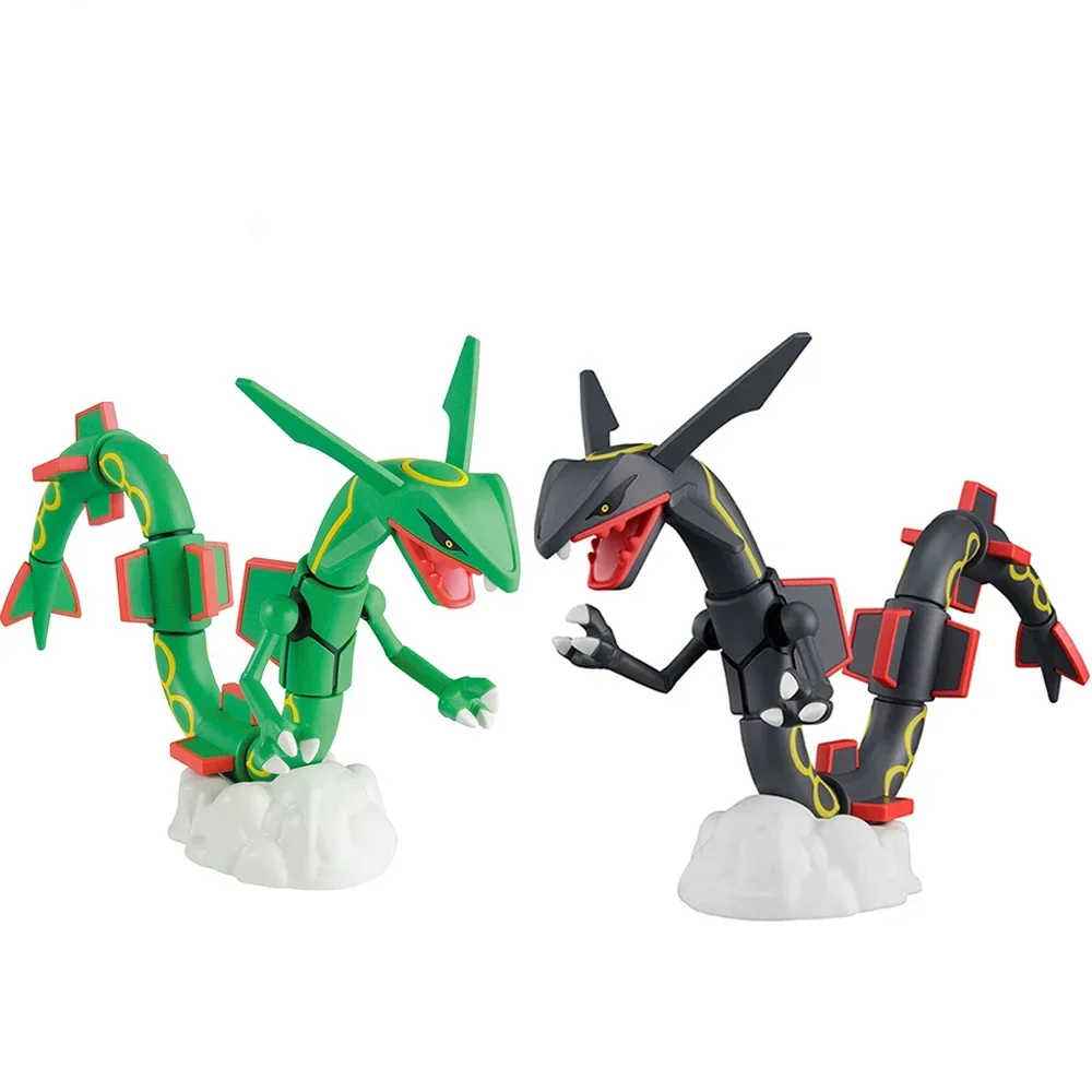 Figurki Pokemon Bandai Plamo Rayquaza Shiny Rayquaza do składania, kolekcjonerskie ozdoby, figurki, modele anime, zabawki - dostępne od ręki