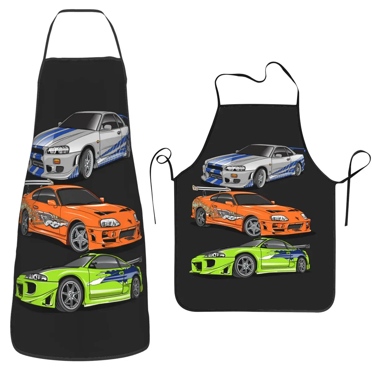 Movie Fast And Furious Brian O'connor Apron Chef Cooking Tablier Sleeveless Bib Kitchen Cleaning Pinafore for Women Men Painting