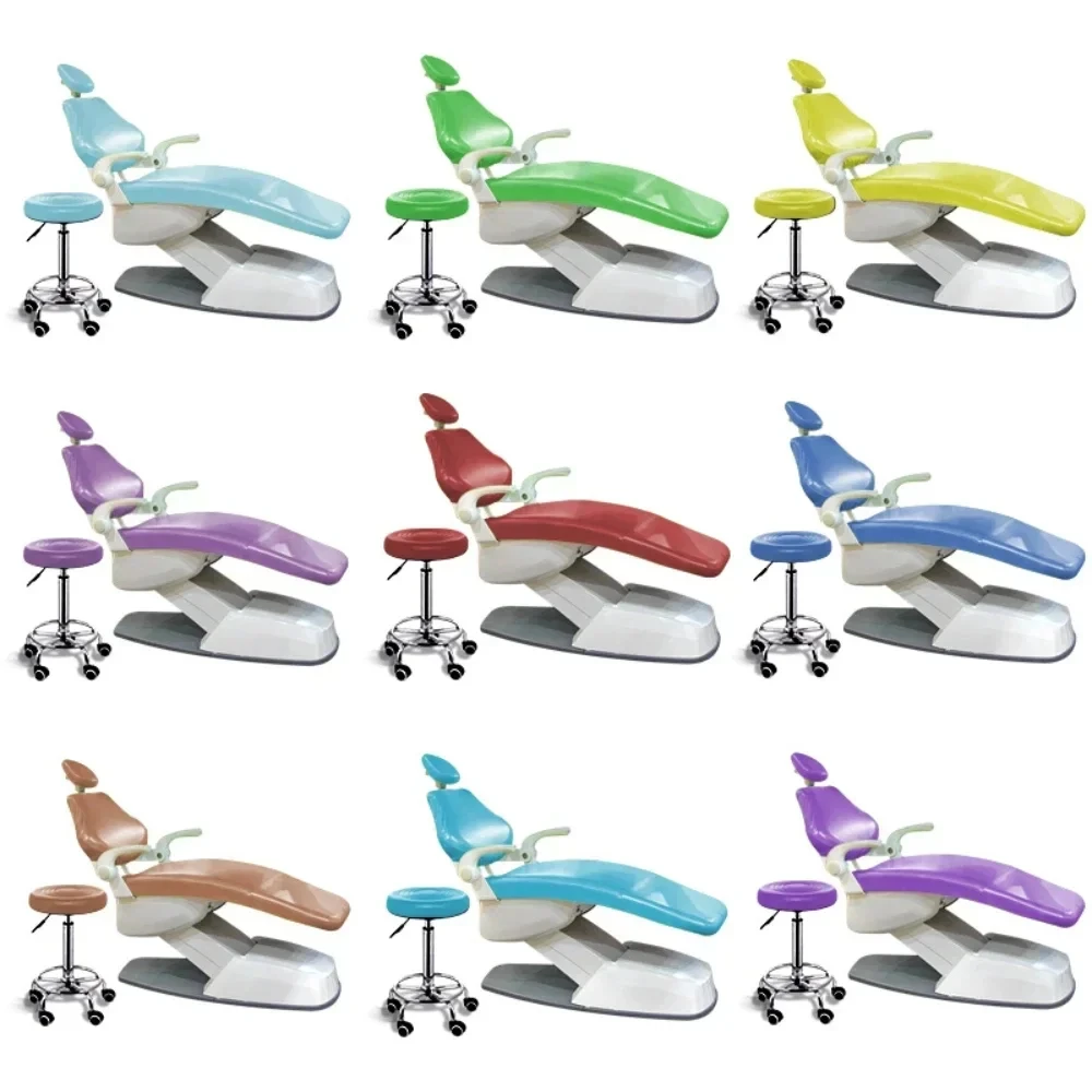 4Pcs/Set Dental Chair Seat Cover Unit PU Leather Elastic Waterproof Protective Protector Case Dentistry Seat Cover Lab Equipment