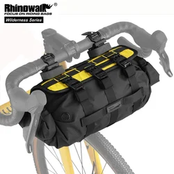 Rhinowalk Bike Handlebar Harnesses Bag Waterproof 8L-13L For Mtb Road Gravel Bike Bikepacking Removable Dry Bag Front Cycling