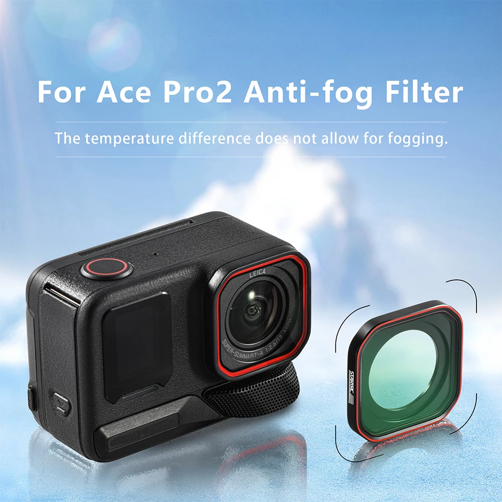 Para insta360 ace pro 2 câmera anti-nevoeiro filtro multi-revestido filtro óptico anti-risco câmera de alta transmitância lente anti-nevoeiro