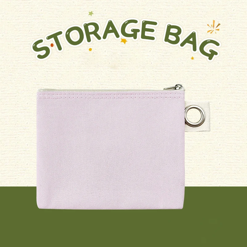 14pcs Makeup Bags DIY Blank Canvas Colorful Square Short Coin Purses Mix Color 14*12cm
