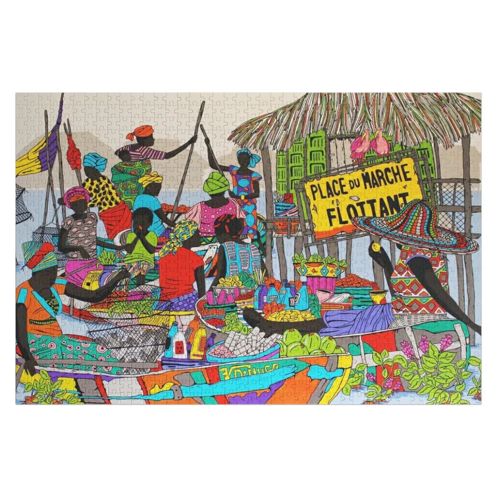 

My floating market Jigsaw Puzzle Wood Animals Custom Wooden Name Puzzle