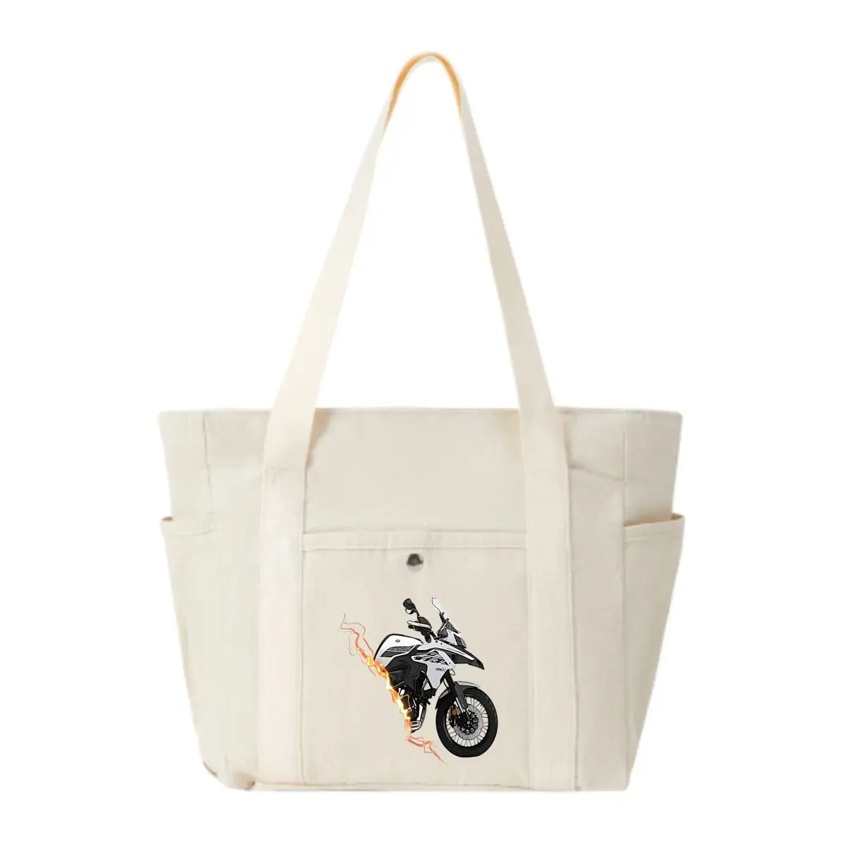 

Motorcycle with Fiery Lightning Fashionable Simplicity Shoulder Bag Multi Functional Women Shopping Bags