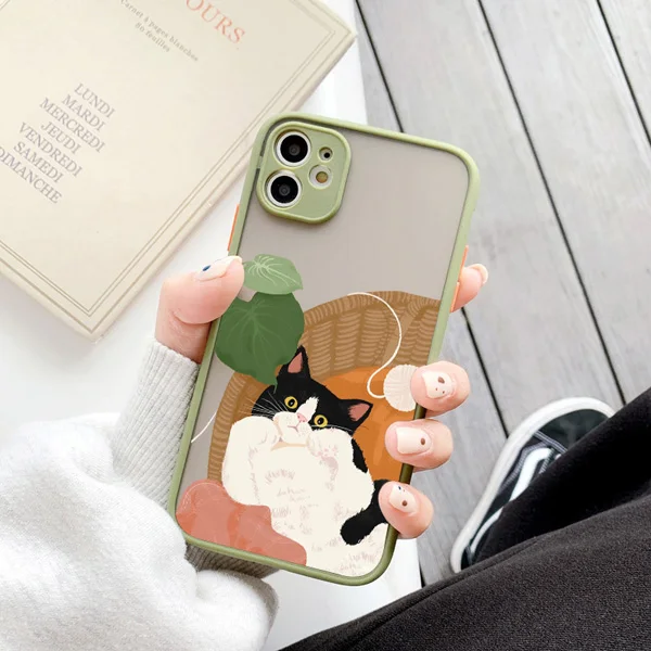 Verschiedene Katzen-Handyhüllen für iPhone 17 16 15 13 12 11 14 Pro Max Mini 14 Plus Shell 16 Plus X XS XR Stoßfeste Rückseiten-Cover – Detail 3