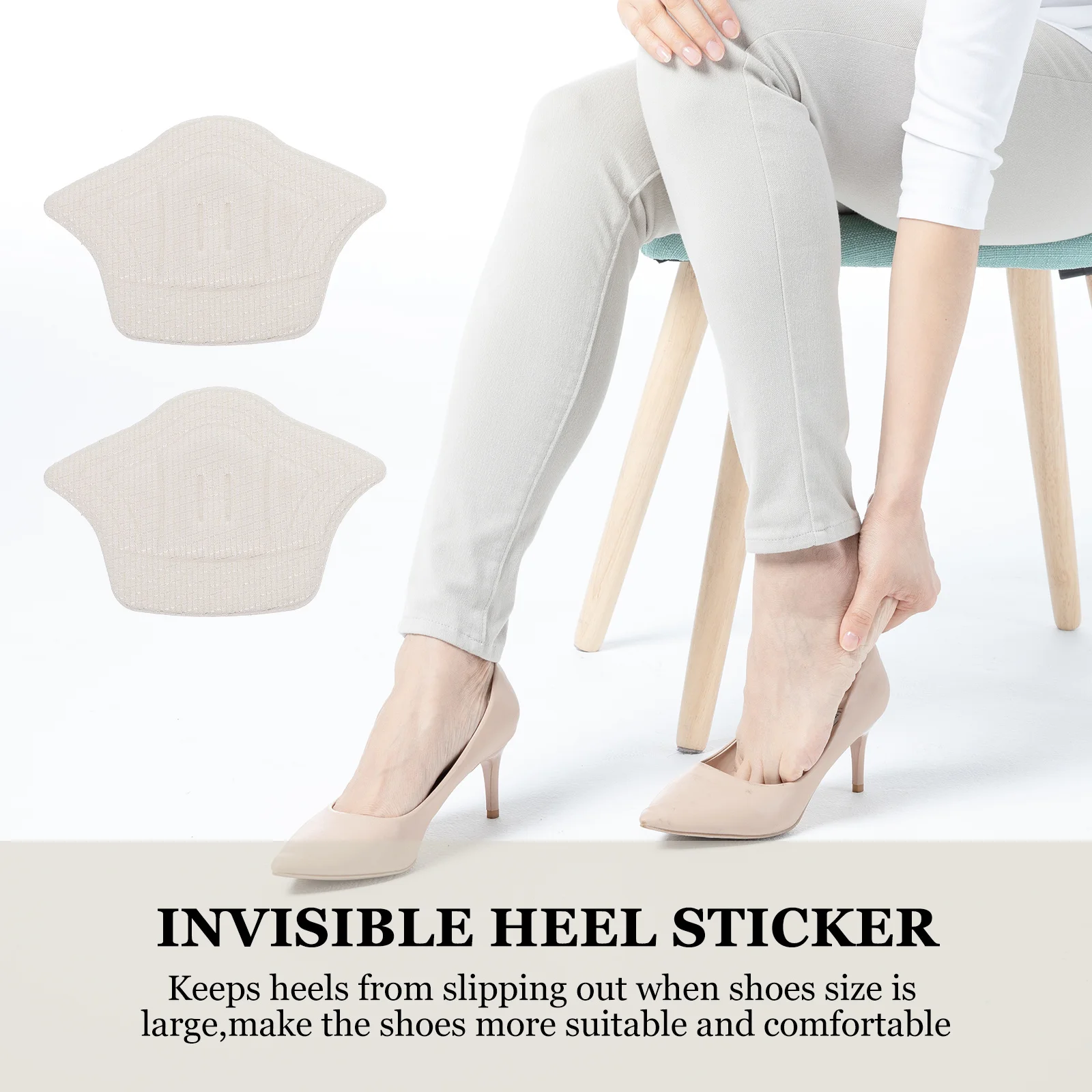 المضادة للتآكل منصات كعب ملصقات الأحذية ذاتية اللصق لتخفيف آلام القدم حامي غير مرئية وسادة الكعب الخلفي أداة العناية بالقدم #3