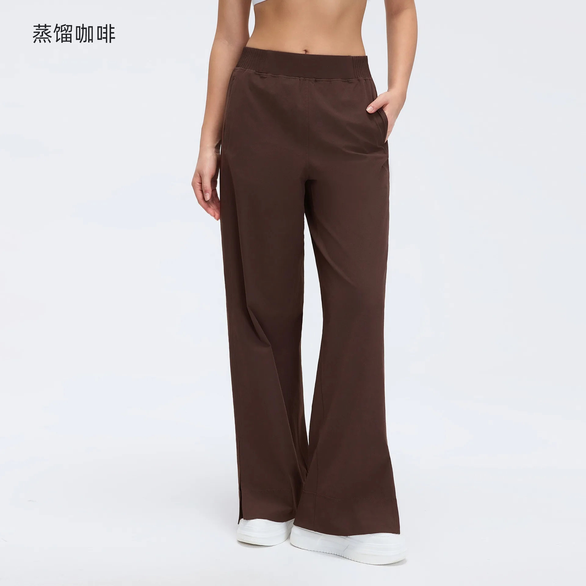 Lemon Women High Quality Pants With Pockets High Waist Stretch Loose Sweatpants Nake-Feeling Sports Leisure  Yoga Workout Pants