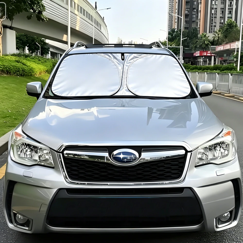 For Subaru Outback Legacy Forester Impreza Windshield Sun Shade Blocks Reflector Auto Window Visor Shield Cover Foldable 1 Piece