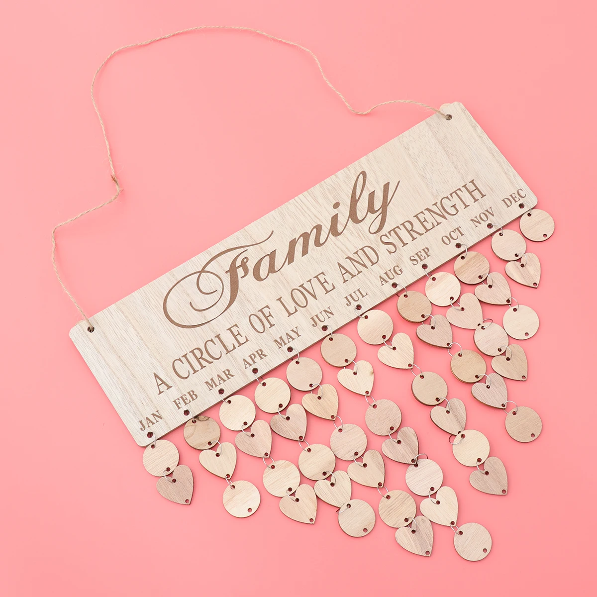 

Wooden Block Calendar Birthday Reminder Family Birthday Board Wall Decoration Diy Hanging Organizer For Anniversary