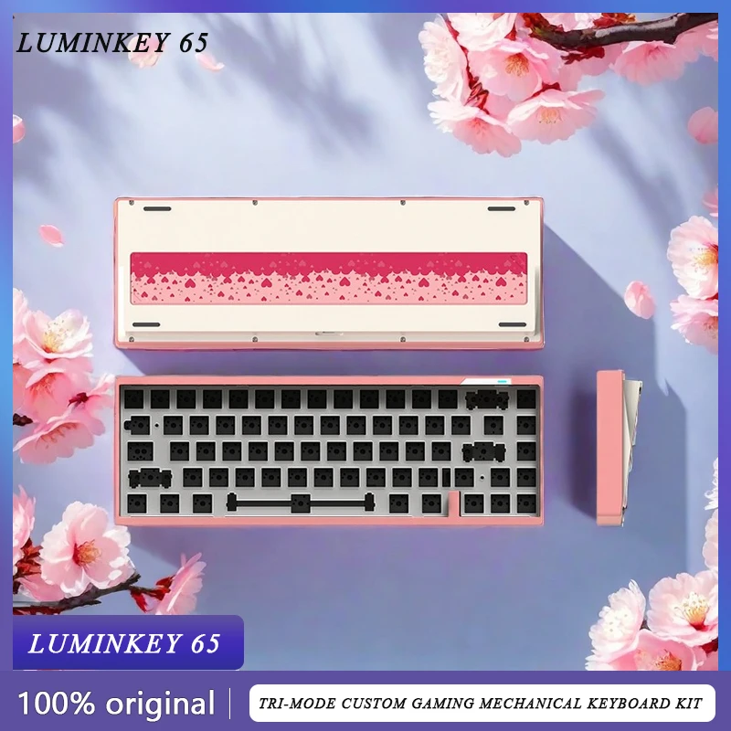 

Luminkey65 Three Mode Customized Mechanical Keyboard Kit Gaming Esports Wireless Bluetooth Mechanical Keyboard Aluminum Keyboard