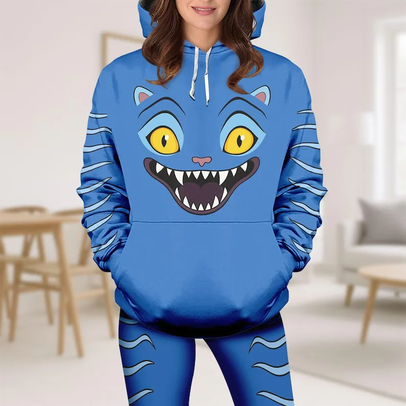 

WinterWomen's Clothing Hoodies Sweatshirt Demon Hunter Parent-Child Outfit Teenagers HalloweenCosplays Tracksuit two-piece Set