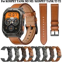 22mm Leather Watch Strap For KOSPET TANK T2 T3 M2 M3 Smartwatch Bracelet Loop For KOSPET TANK T3 M3 Ultra Bnad Wristband Belt