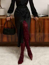 1 Piece Of Women's Polka Dot Soft Tight Pantyhose For Spring And Summer Casual Sexy Daily Date Party Tight Long Stockings