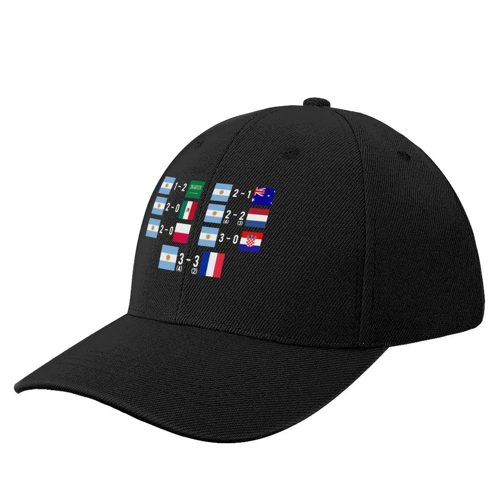 Resultados Final Results Mundial 2022 Baseball Cap black Custom Cap dad hat Sunscreen Male Women's