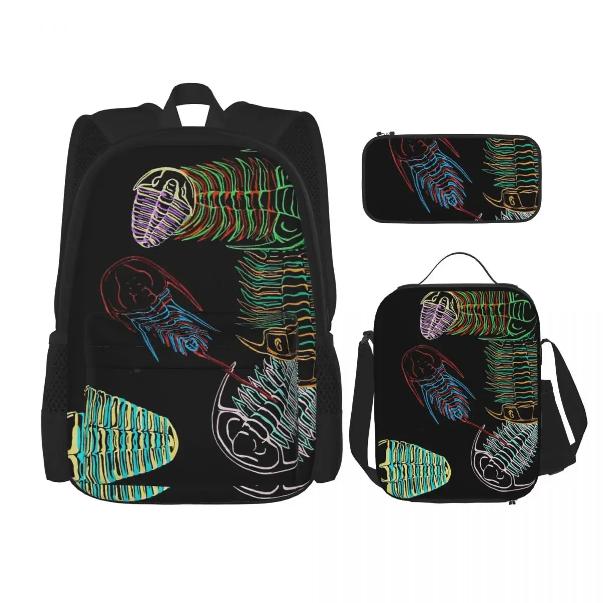 

Cambrian Era Trilobites 2 Backpacks Boys Girls Bookbag Children School Bags Kids Rucksack Lunch Bag Pen Bag Three-Piece Set