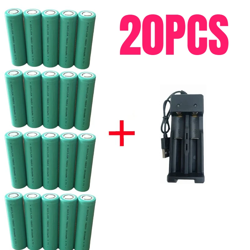 2026 Nieuwe 18650 Lithiumbatterij 3500mAh 3.7V 25A High Power Tool Batterij 18650 Oplaadbare Batterij + 4.2V1AUSB Oplader