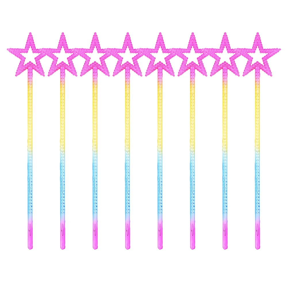 

8pcs Star Shaped Fairy Wands Toys Kids Party Halloween Festival Decoration Novelty Handheld Playthings Creative