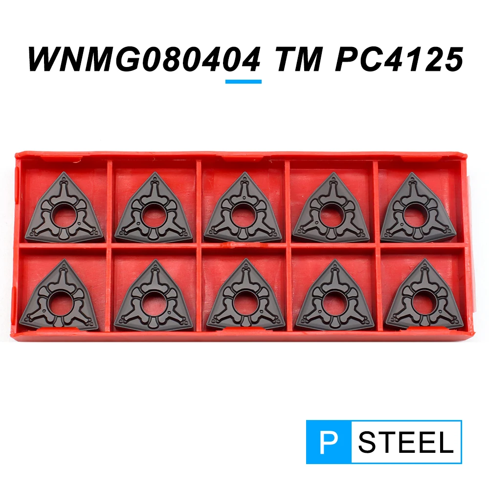 WNMG080404 TM PC4125 insertos de carburo herramienta de torneado externo hoja de carburo de tungsteno WNMG 080404 CNC herramientas de corte de torno para acero
