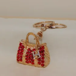 lovely handbag-shaped pendant keychain sparkling rhinestone