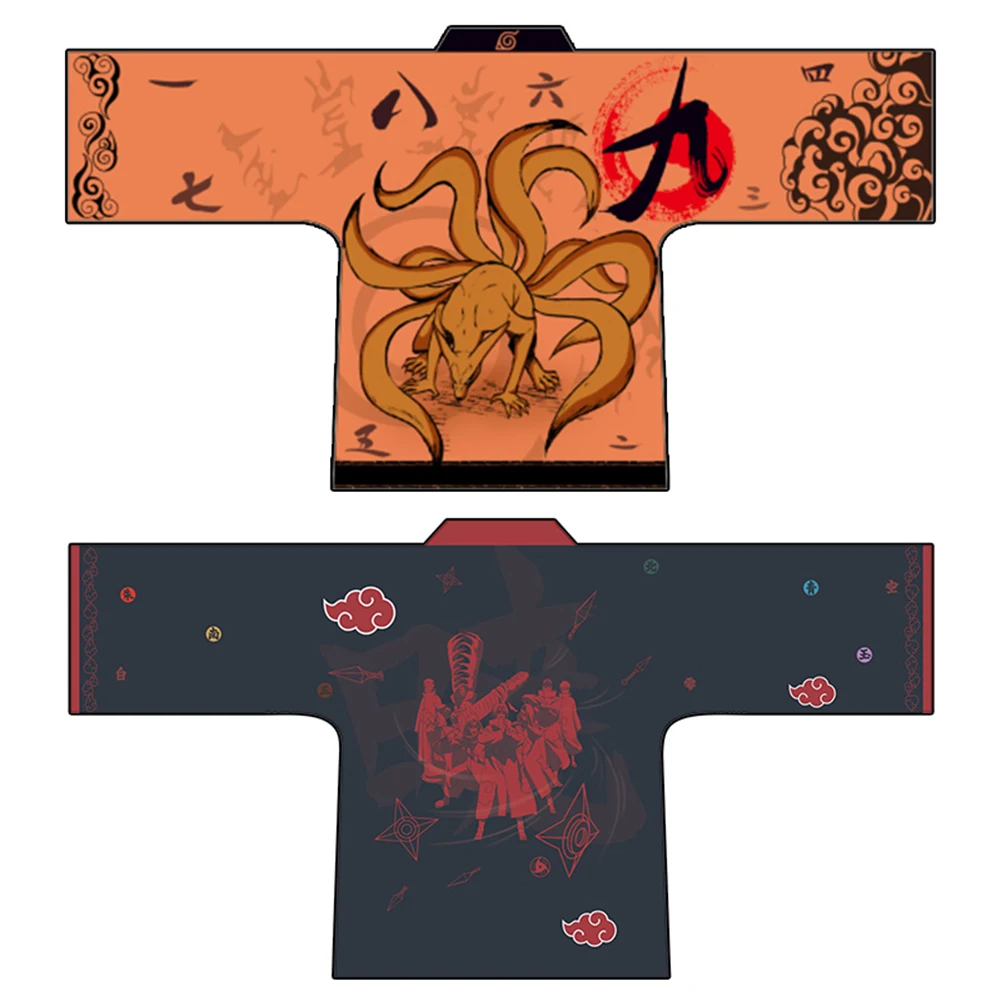 Brdwn NARUTO Shippuden Unisex Kurama Kyuubi Akatsuki Minato Capa Haori con Licencia Oficial China