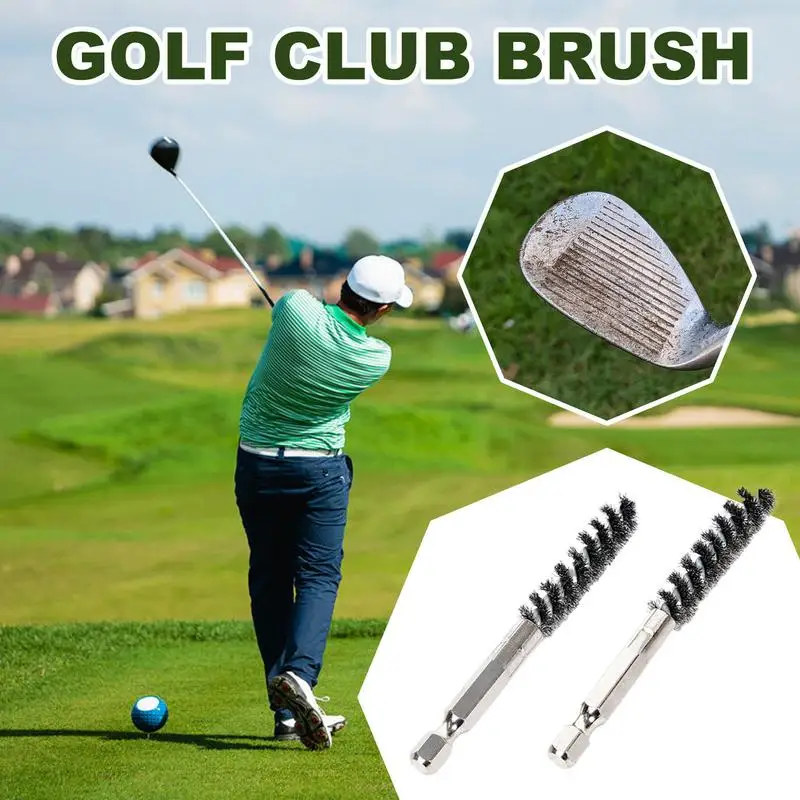 

Golf Cleaning Brush Golf Shaft Ferrules Brush Set Of 2 Electric Drill Cleaning Tool Polishing Stainless Steel For Women Men