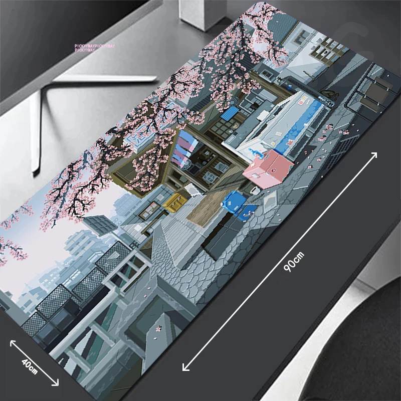 Pixel Design Gaming Mousepads Mousepad Japanese Style Large Mouse Mat Big Desk Pads Non-Slip Rubber Mouse Pad Big Keyboard Mats