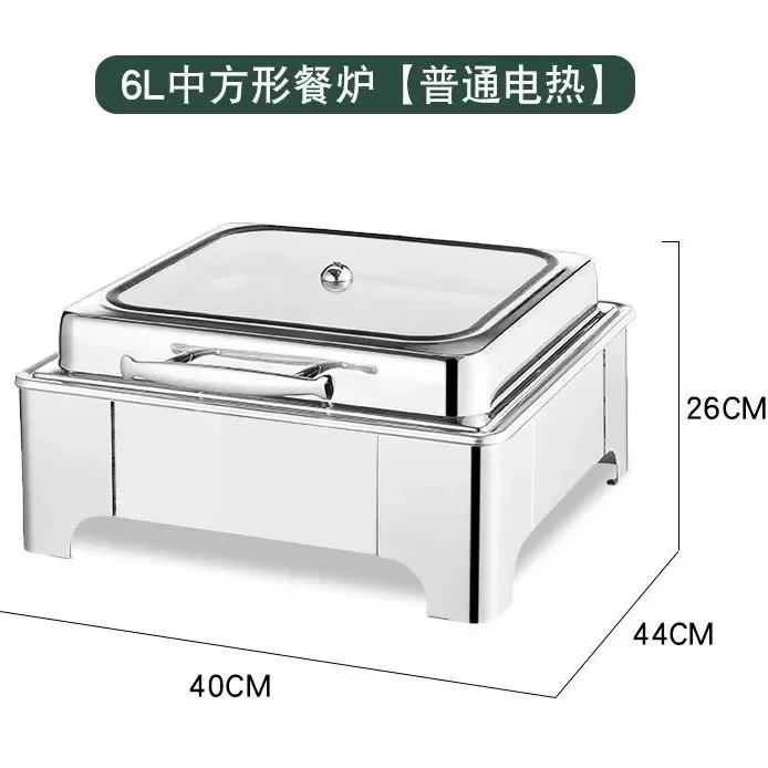 Stainless steel electric heating constant temperature buffet stove hotel breakfast large visual hydraulic dining
