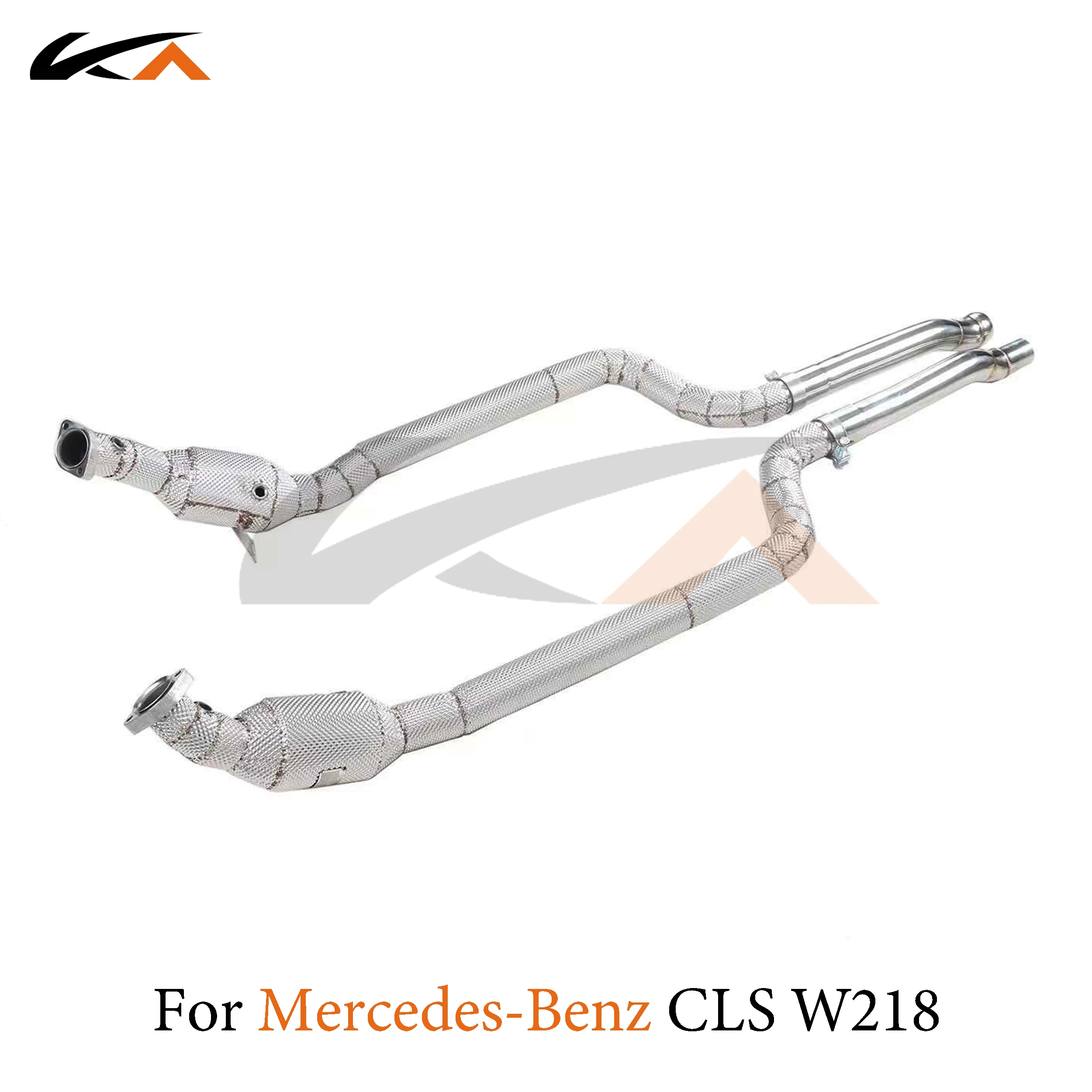 KA Tuning exhaust system header stainless downpipe for Mercedes-Benz CLS300 CLS320 CLS350 W218 axle pipe catalysis heat shield