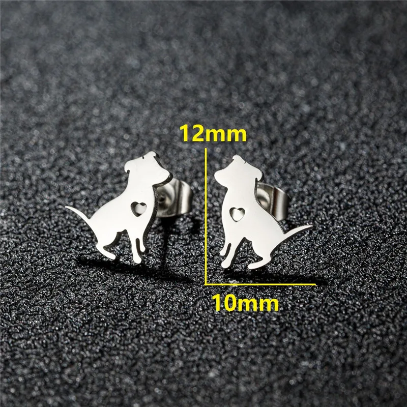 4Pairs/Lot Fashion Flower Stainless Steel Mini Stud Earrings for Women Cute Star Moon Heart Earings Jewelry Set Valentine\'s Gift