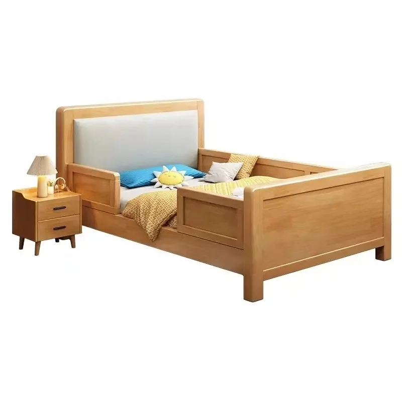 

#@Modern Pure Kid's Bed for Sale Wooden Twin Beds with Storage Toddler Wooden Solid Wood Bed