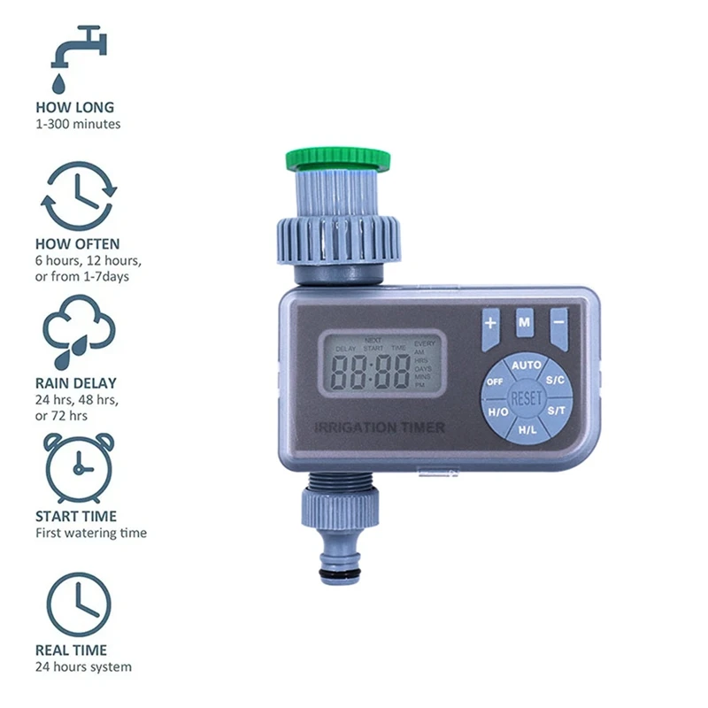 Slimme elektronische automatische LCD-display Watertimer Digitale irrigatiecontroller Waterdichte hoes Tuinbesproeiingspomp