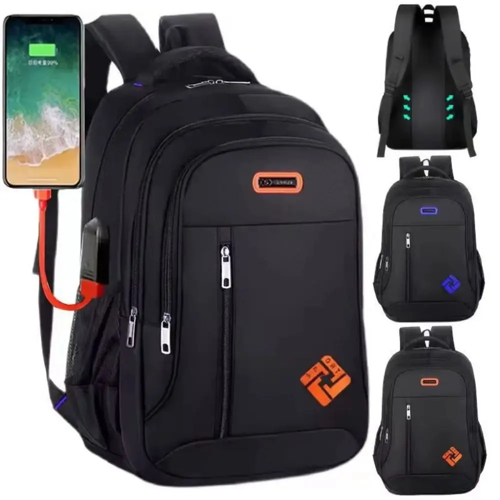 Multifunctional Business Notebook Backpack Large Capacity with USB Charging Port Casual Computer Bag Wear-resistant Waterproof