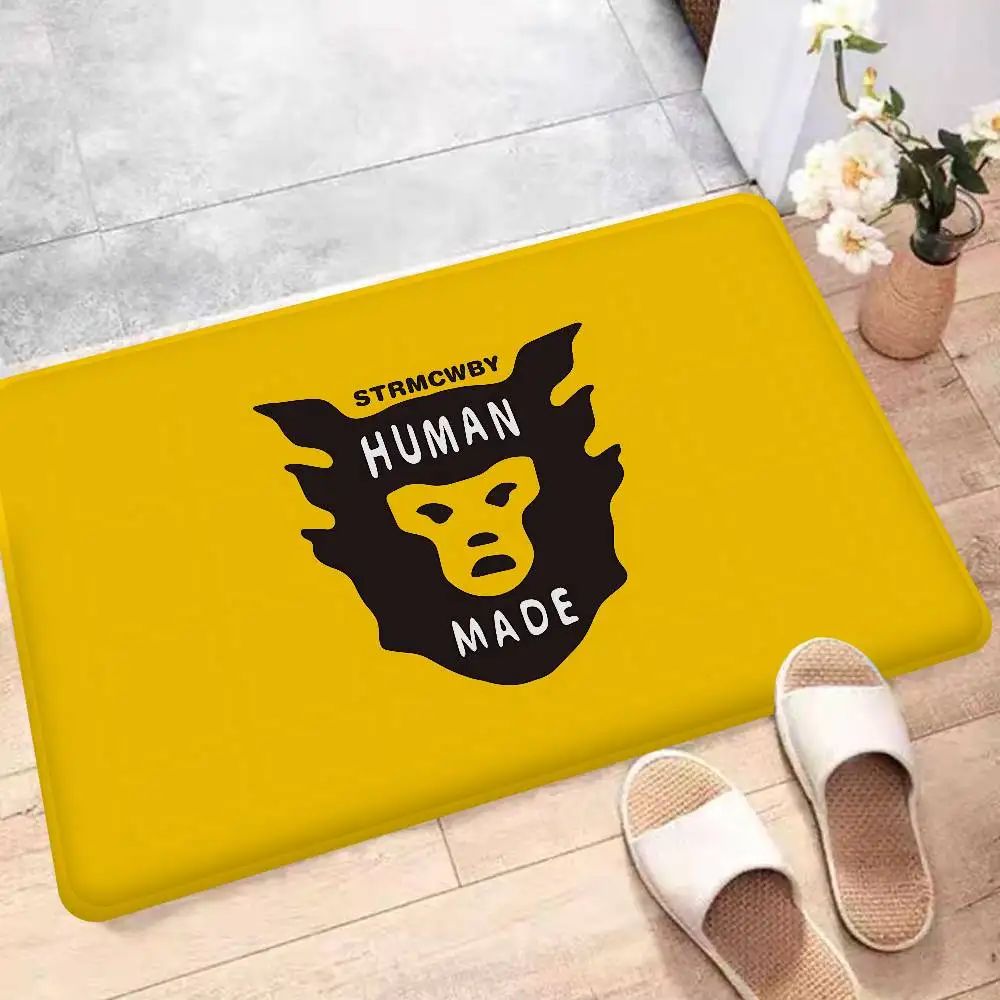 H-HUMAN M-MADE Bath Mat Kids Room Bedroom Decoration Balcony Anti-Slip Doormat Living Room Alfombra