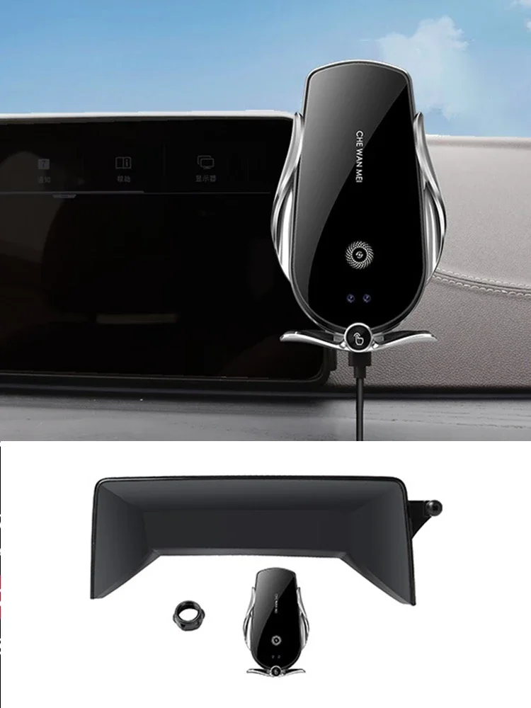 For Samsung iPhone Xiaomi Car Multimedia Screen Stand Wireless Charger Mobile Phone Holder  For BMW 5 Series  6GT 2018-2022