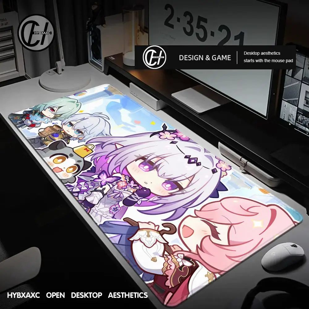 Game Computer Accessories Large Rubber Keyboard Mats Honkai Star Rail Cyrene Castorice Lock Edge Mousepad Chrysos Heir Mouse Pad