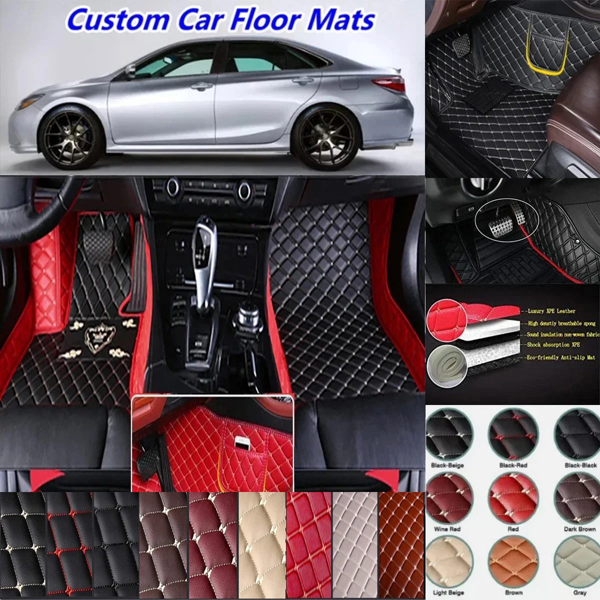 all weather leather Car Floor Mats For BMW Z4 E85 E86 E89 G29 Auto Carpets Foot floor liners Accessorie