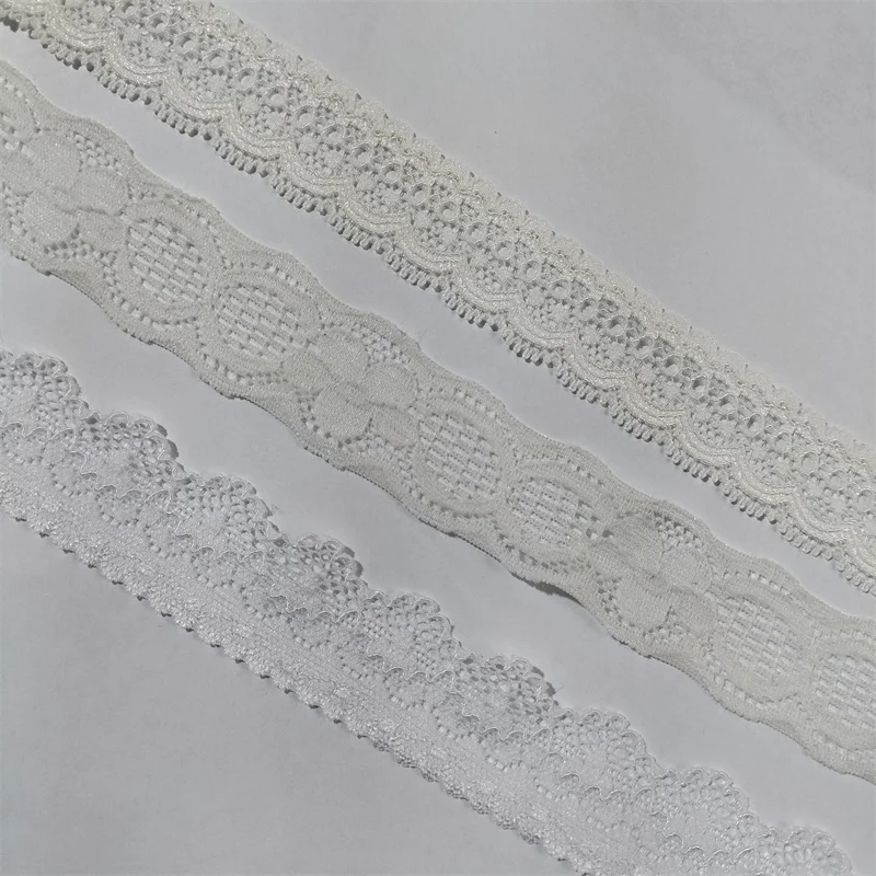 S2151 S1229 S1059 2-7 2,5 см белая кружевная отделка для нижнего белья, прессованная кружевная одежда Sskirt нижнее белье Швейные аксессуары