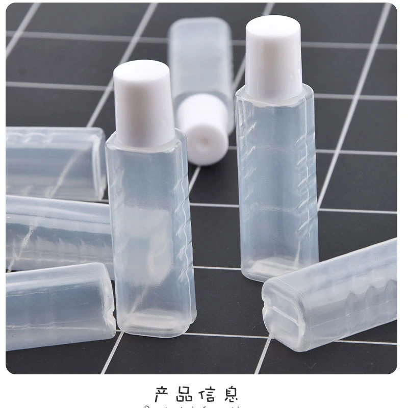 3pcs White Easy Carry Decorative Pattern Contact Lens Nursing Liquid Bottle for Toner Plastic Bottle Eyewear Accessories