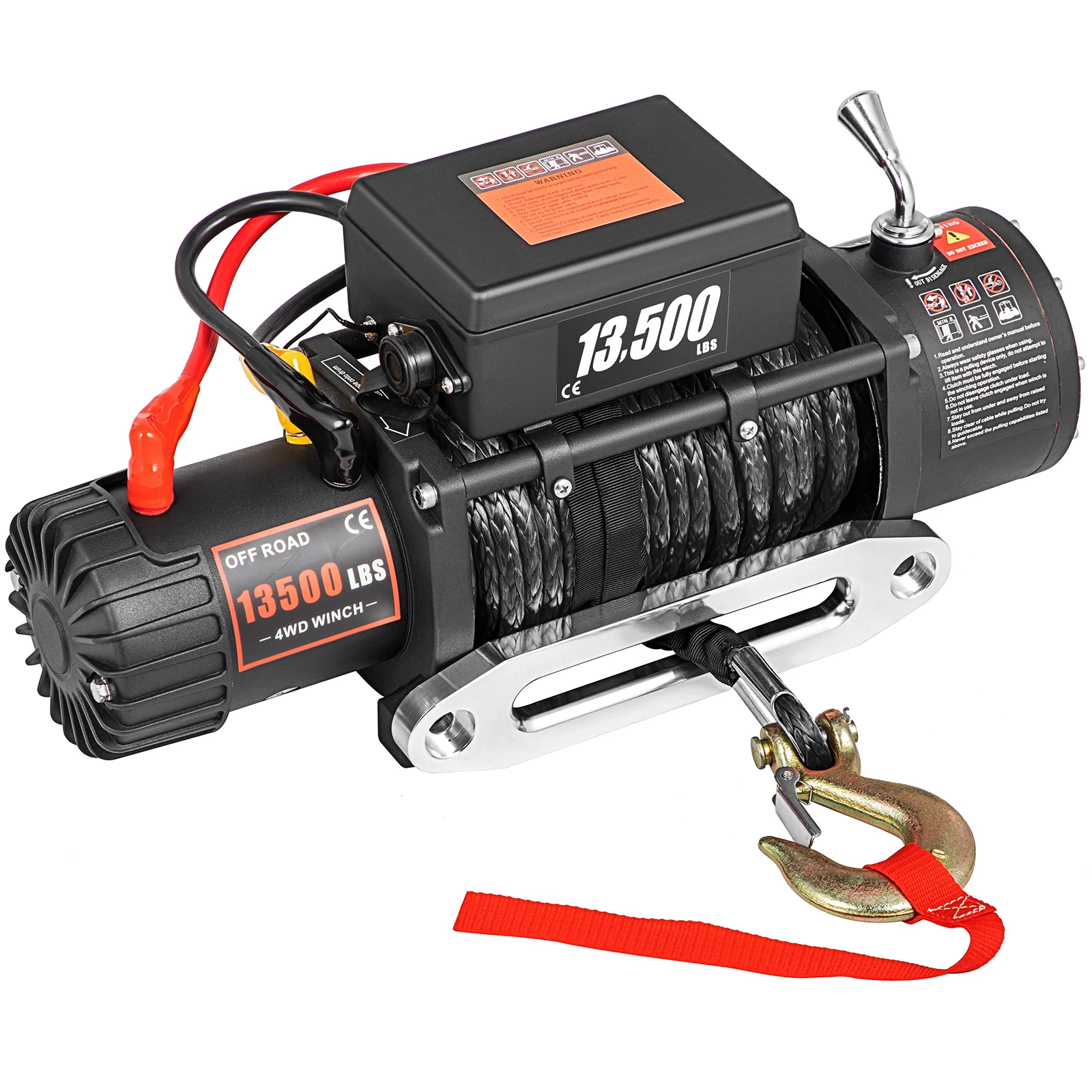 

VEVOR ElectricWinch, 12v13500lbs24M, синтетический трос, с дистанционным управлением для 4X4CarTrailerATVTruckOffRoadBoat