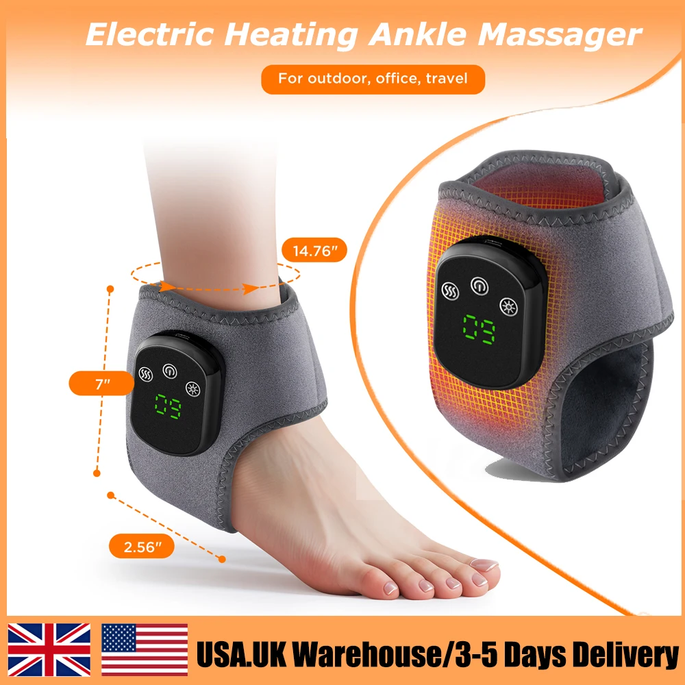 

Электрический массажер для лодыжки, вибрация, горячий компресс, массаж лодыжки ног, деформация для растяжения суставов, кровообращение, подгреваемый бандаж для лодыжки