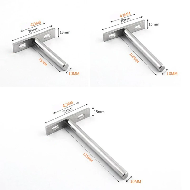 Soporte plegable para estante de pared, 1 unidad, 3 ", 4", 5 ", soporte flotante oculto para trabajo pesado