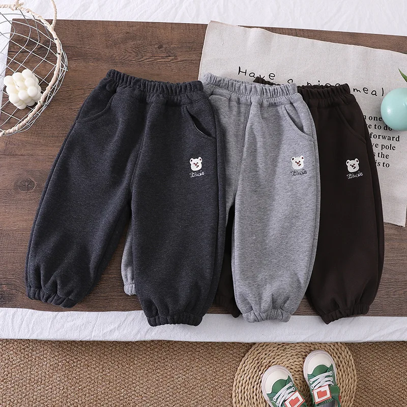 New Autumn Winter Baby Girls Clothes Children Boys Thick Warm Pants Toddler Clothing Fashion Kids Trousers Infant Casual Costume
